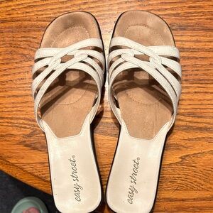 Easy Street Women's white Strappy Sandals